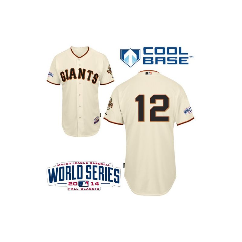 Cheap Joe Panik Giants Cream Jersey From China #12 In Men Women Youth Size