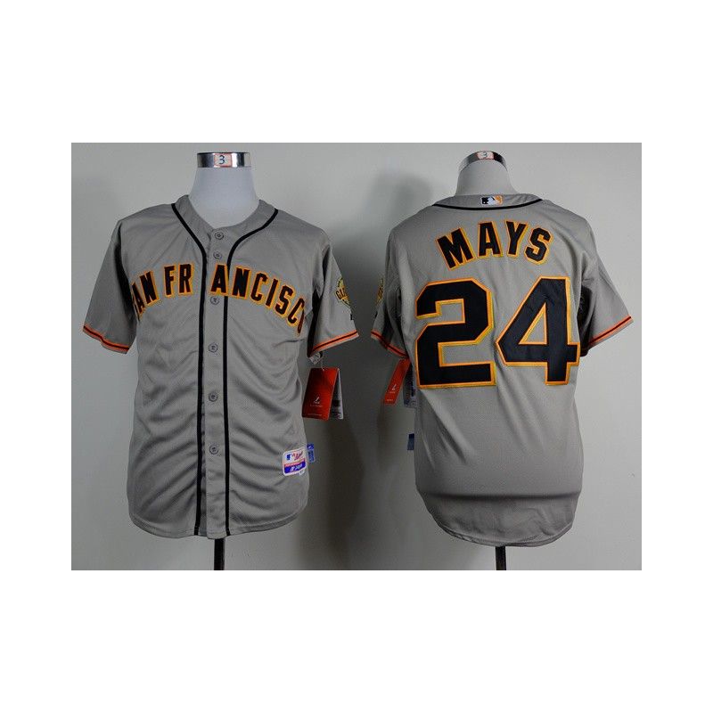 Cheap Willie Mays Giants Grey Jersey From China #24 In Men Women Youth Size