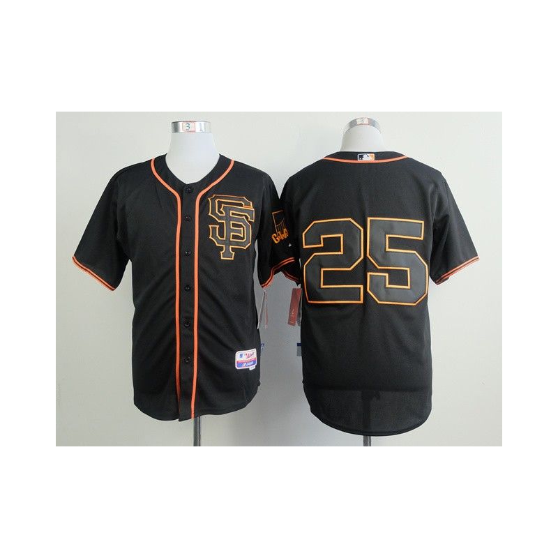 Cheap Barry Bonds Giants Black SF Jersey From China #25 In Men Women Youth Size