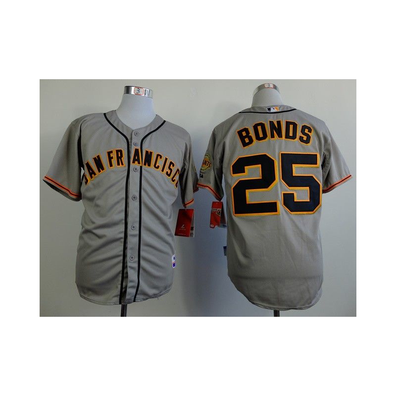 Cheap Barry Bonds Giants Grey Jersey From China #25 In Men Women Youth Size