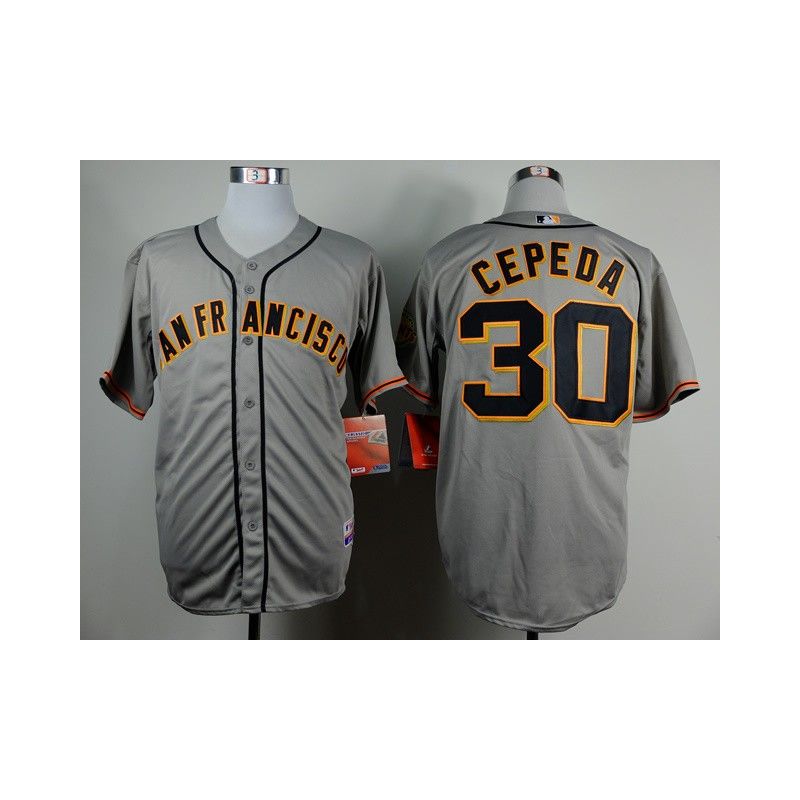 Cheap Orlando Cepeda Giants Grey Jersey From China #30 In Men Women Youth Size