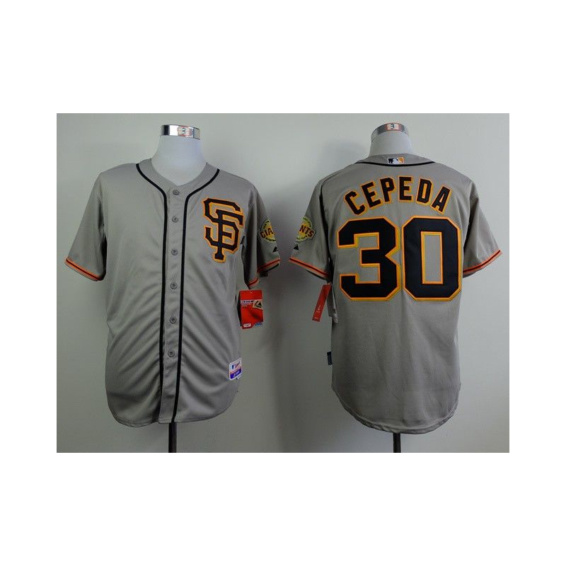 Cheap Orlando Cepeda Giants Grey SF Jersey From China #30 In Men Women Youth Size