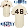 Cheap Santiago Casilla Giants Cream Jersey From China #46 In Men Women Youth Size