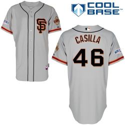 Cheap Santiago Casilla Giants Grey Jersey From China #46 In Men Women Youth Size