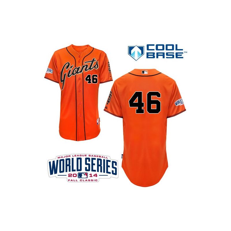 Cheap Santiago Casilla Giants Orange Jersey From China #46 In Men Women Youth Size