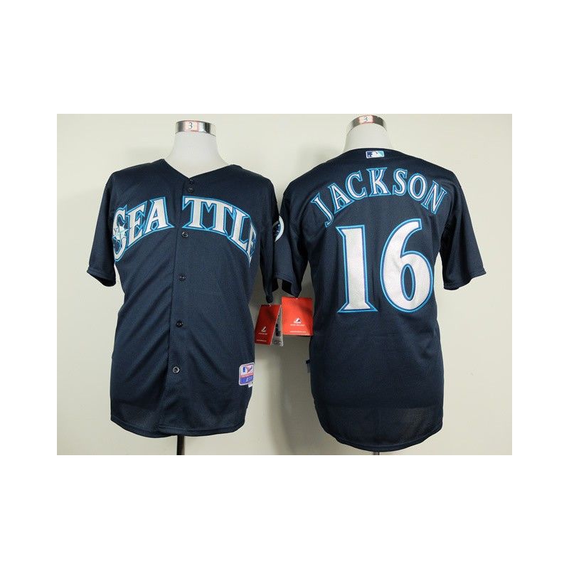 Cheap Austin Jackson Mariners Dark Blue Jersey From China #16 In Men Women Youth Size