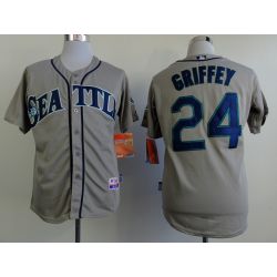 Cheap Ken Griffey Jr Mariners Grey Jersey From China #24 In Men Women Youth Size