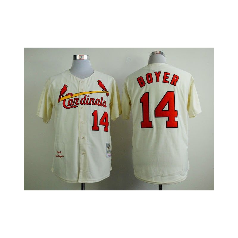 Cheap Ken Boyer Cardinals Cream 1964 throwback Jersey From China #14 In Men Women Youth Size Cheap Ken Boyer Cardinals Cream 1964 throwback Jersey From China #14 In Men Women Youth Size