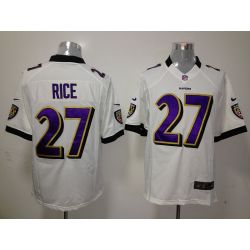 Cheap Ray Rice Ravens Jersey #27 White From China Game