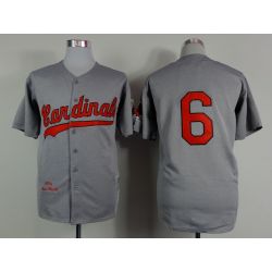 Cheap Stan Musial Cardinals Grey 1956 throwback Jersey From China #6 In Men Women Youth Size