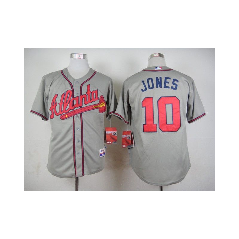Cheap Chipper Jones Braves Grey Jersey From China #10 In Men Women Youth Size Cheap Chipper Jones Braves Grey Jersey From China #10 In Men Women Youth Size