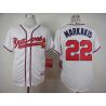 Cheap Nick Markakis Braves White Jersey From China #22 In Men Women Youth Size