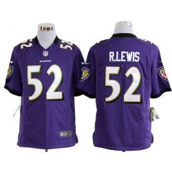 Cheap Ray Lewis Ravens Jersey #52 Purple From China Game