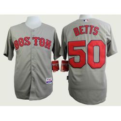 Cheap Mookie Betts Red Sox Grey Jersey From China #50 In Men Women Youth Size