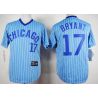 Cheap Kris Bryant Cubs Blue White Strips Jersey From China #17 In Men Women Youth Size