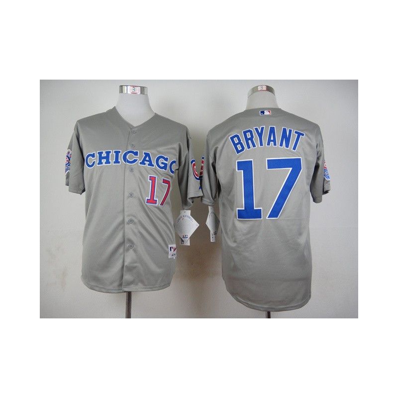 Cheap Kris Bryant Cubs Grey 1990 Turn Back The Clock Jersey From China #17 In Men Women Youth Size