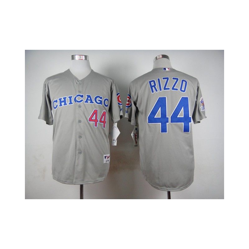 Cheap Anthony Rizzo Cubs Grey 1990 Turn Back the Clock Jersey From China #44 In Men Women Youth Size