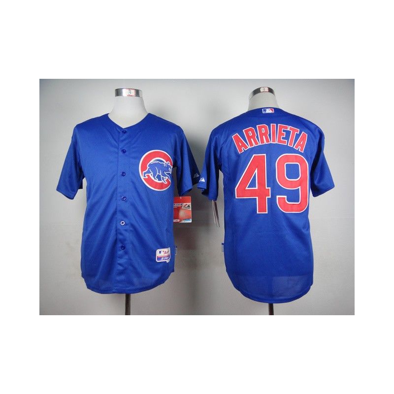 Cheap Jake Arrieta Cubs Blue Jersey From China #49 In Men Women Youth Size