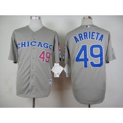 Cheap Jake Arrieta Cubs Grey 1990 Turn Back The Clock Jersey From China #49 In Men Women Youth Size