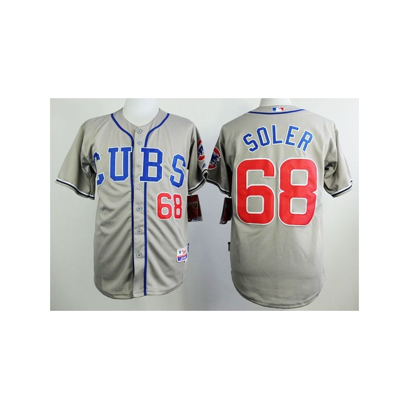 Cheap Jorge Soler Cubs Grey Jersey From China #68 In Men Women Youth Size