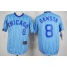 Cheap Andre Dawson Cubs Blue White Strips Jersey From China #8 In Men Women Youth Size