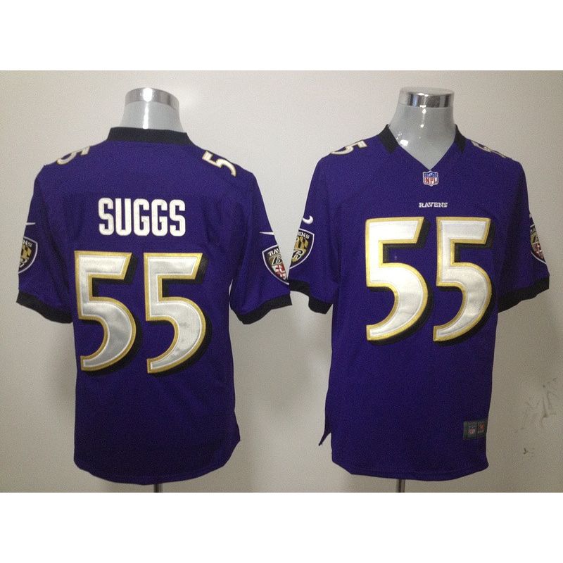 Cheap Terrell Suggs Ravens Jersey #55 Purple From China Game