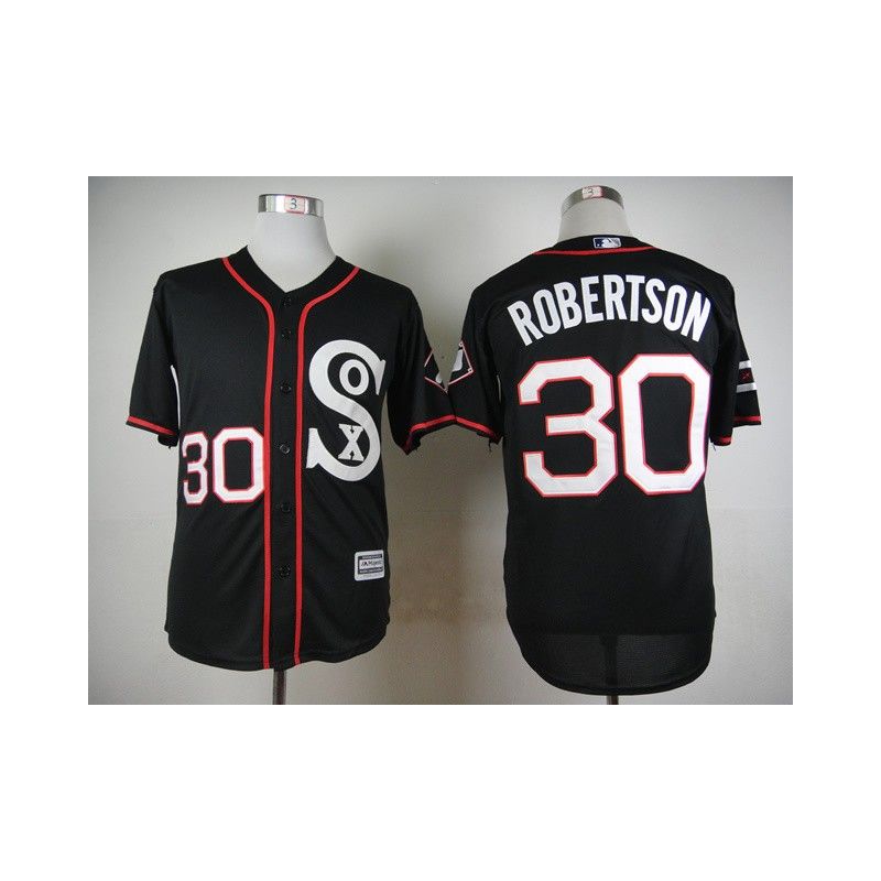 Cheap David Robertson White Sox Black 2015 new Jersey From China #30 In Men Women Youth Size