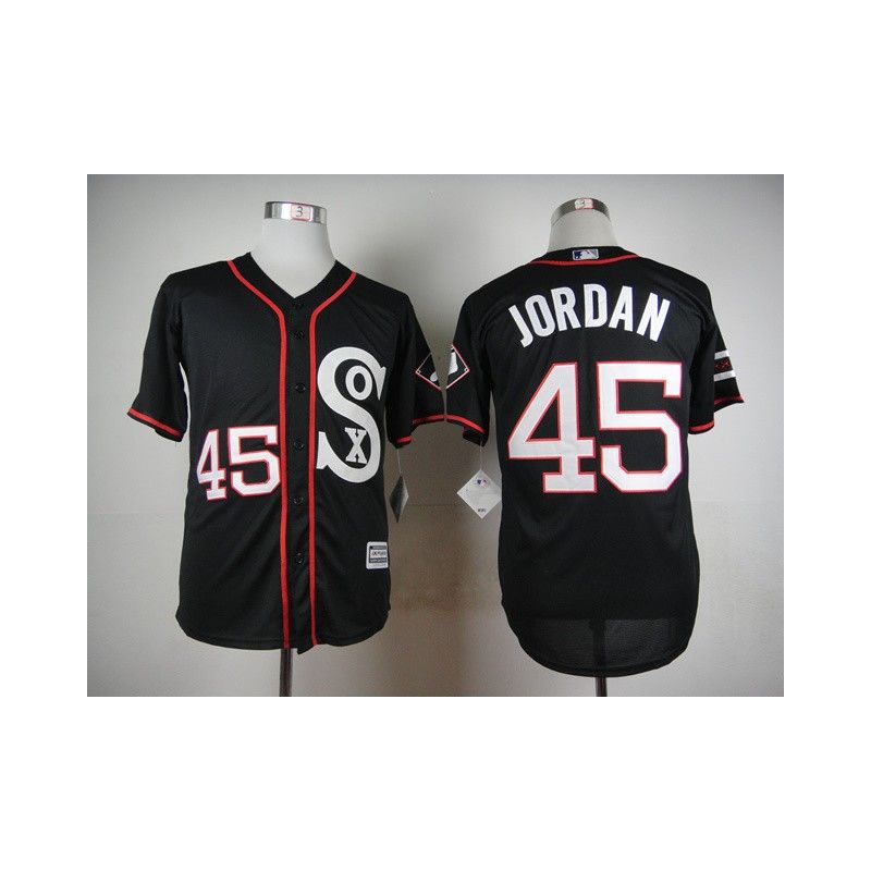 Cheap Michael Jordan White Sox Black 2015 new Jersey From China #45 In Men Women Youth Size