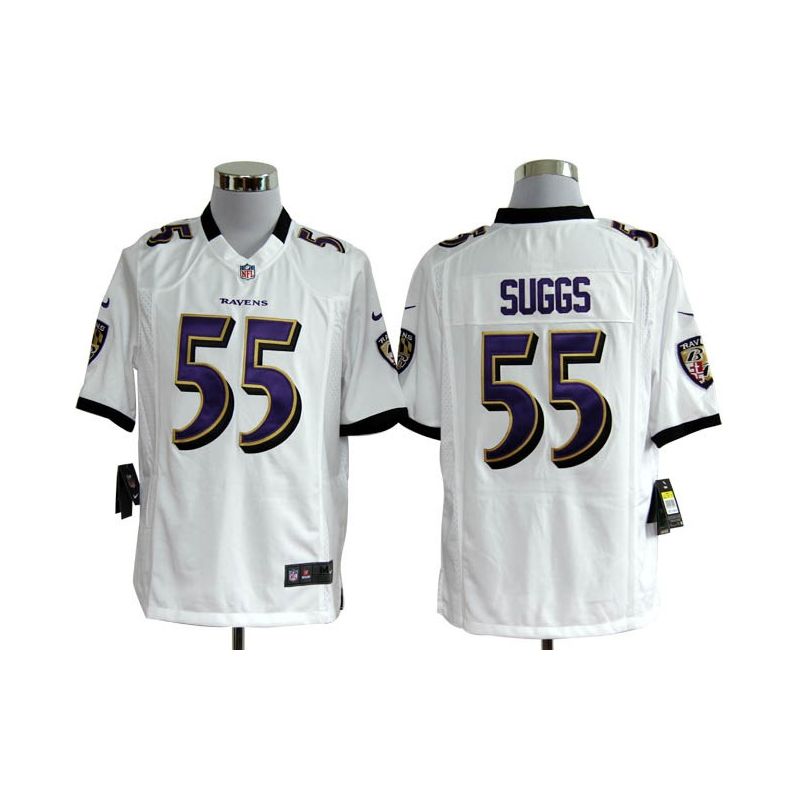 Cheap Terrell Suggs Ravens Jersey #55 White From China Game
