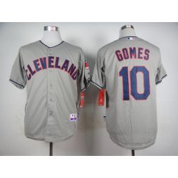 Cheap Yan Gomes Indians Grey Jersey From China #10 In Men Women Youth Size