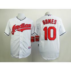 Cheap Yan Gomes Indians White Jersey From China #10 In Men Women Youth Size