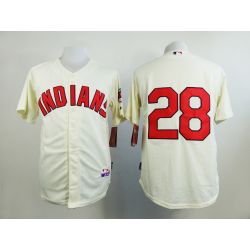 Cheap Corey Kluber Indians Cream Jersey From China #28 In Men Women Youth Size