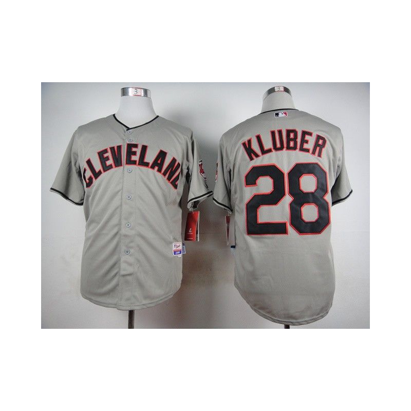 Cheap Corey Kluber Indians Grey Jersey From China #28 In Men Women Youth Size