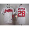 Cheap Corey Kluber Indians White Jersey From China #28 In Men Women Youth Size