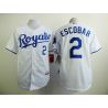 Cheap Alcides Escobar Royals White Jersey From China #2 In Men Women Youth Size