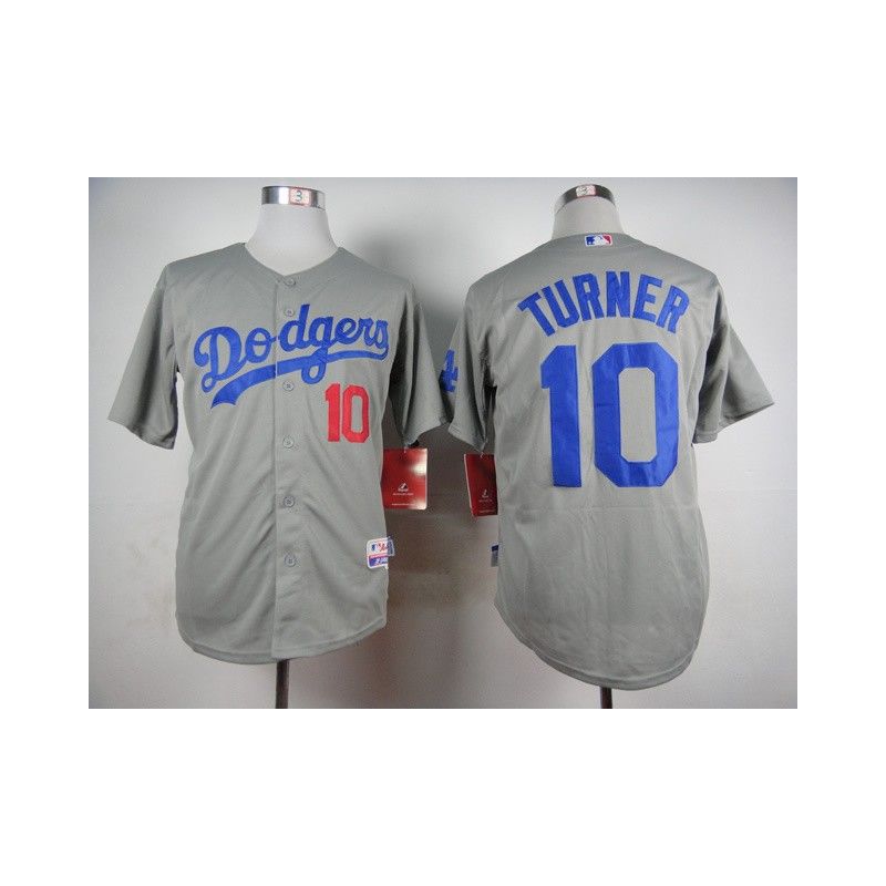 Cheap Justin Turner Dodgers Grey Jersey From China #10 In Men Women Youth Size