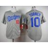Cheap Justin Turner Dodgers Grey Jersey From China #10 In Men Women Youth Size