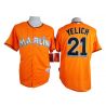 Cheap Christian Yelich Marlins Orange Jersey From China #21 In Men Women Youth Size