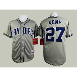 Cheap Matt Kemp Padres Grey 2015 new Jersey From China #27 In Men Women Youth Size