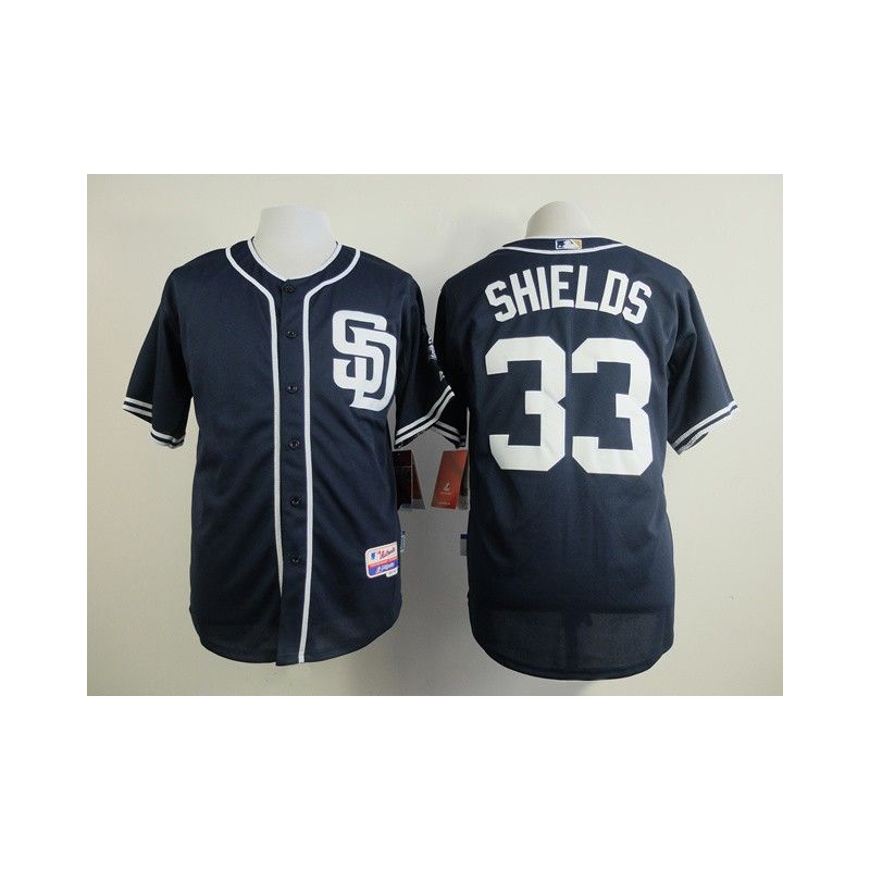 Cheap James Shields Padres Blue Jersey From China #33 In Men Women Youth Size