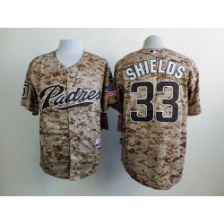 Cheap James Shields Padres Camo Jersey From China #33 In Men Women Youth Size