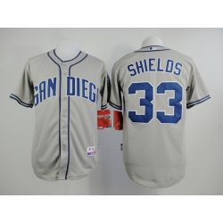 Cheap James Shields Padres Grey 2015 new Jersey From China #33 In Men Women Youth Size