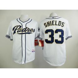 Cheap James Shields Padres White Jersey From China #33 In Men Women Youth Size