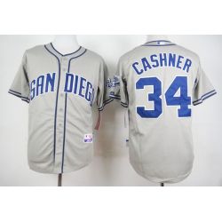 Cheap Andrew Cashner Padres Grey 2015 new Jersey From China #34 In Men Women Youth Size