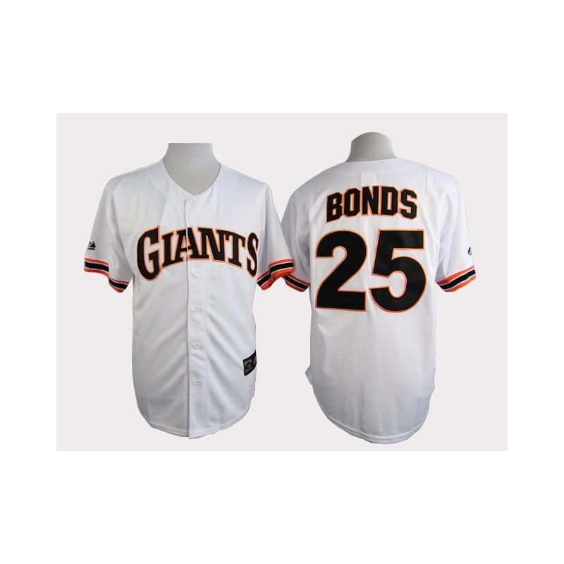 Cheap Barry Bonds Giants White 1989 turn back the clock Jersey From China #25 In Men Women Youth Size