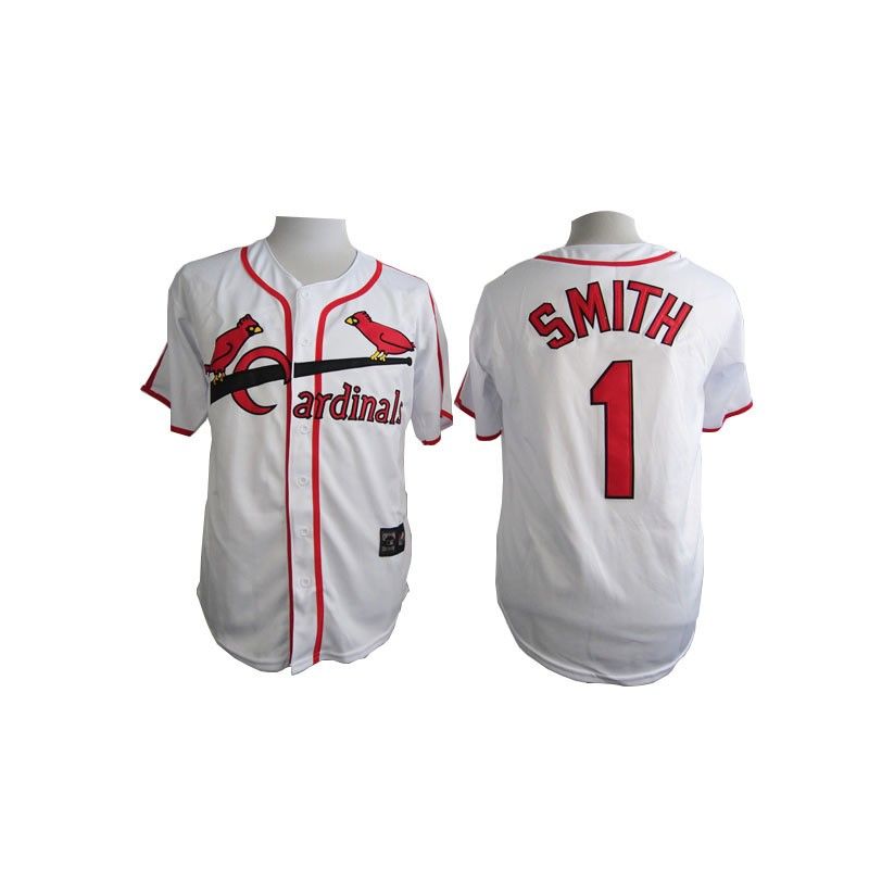 Cheap Ozzie Smith Cardinals White Jersey From China with 75 anniversary patch #1 In Men Women Youth Size Cheap Ozzie Smith Cardinals White Jersey From China with 75 anniversary patch #1 In Men Women Youth Size