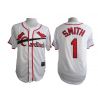 Cheap Ozzie Smith Cardinals White Jersey From China with 75 anniversary patch #1 In Men Women Youth Size