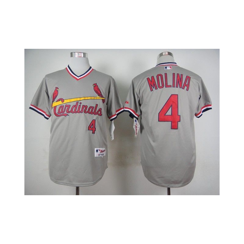 Cheap Yadier Molina Cardinals Grey 1978 turn back the clock Jersey From China #4 In Men Women Youth Size Cheap Yadier Molina Cardinals Grey 1978 turn back the clock Jersey From China #4 In Men Women Youth Size