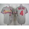 Cheap Yadier Molina Cardinals Grey 1978 turn back the clock Jersey From China #4 In Men Women Youth Size