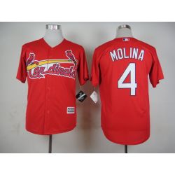 Cheap Yadier Molina Cardinals Red Jersey From China #4 In Men Women Youth Size